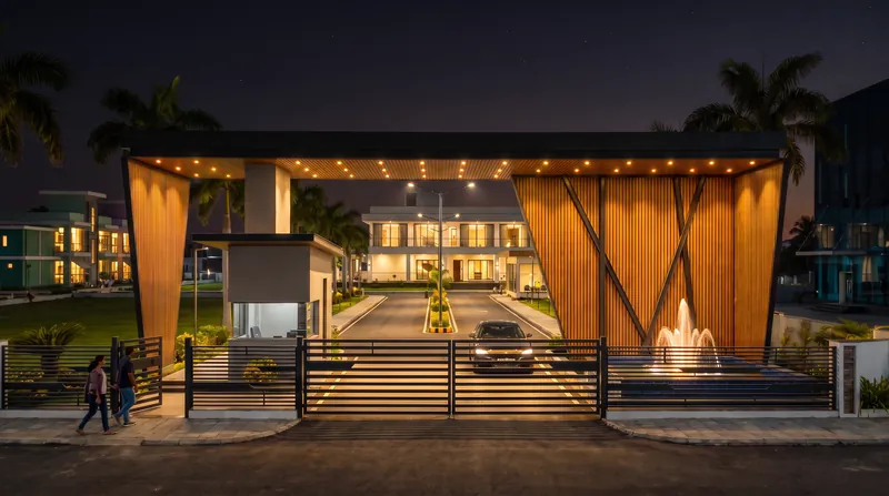 Entrance 1 · Night, The Farm House, Hospitality